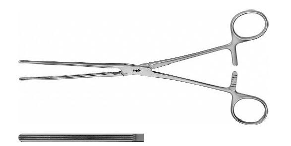КОХЕР АТРАВМАТ. ЗАТИСКАЧ ПРЯМ. 220MM